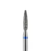 Diamond nail drill bit, obtuse flame, blue, 2.1x10 mm, DARK