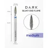 Diamond nail drill bit, obtuse flame, blue, 2.4x10 mm, DARK