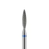 Diamond nail drill bit, sharp flame, blue, 2.3x10 mm, DARK