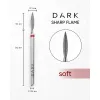 Diamond nail drill bit, sharp flame, red, 2.1x10 mm, DARK
