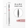 Diamond nail drill bit, sharp flame, red, 2.3x10 mm, DARK