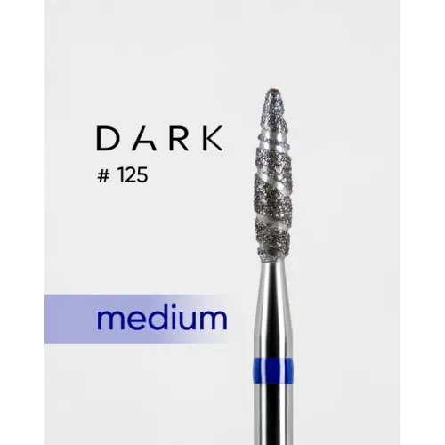 Diamond nail drill bit, tornado, blue, 023, DARK №125