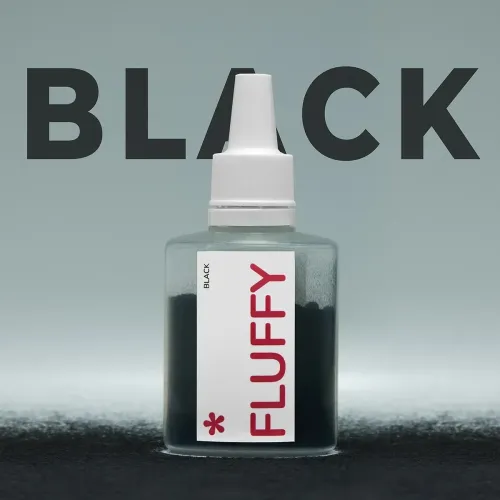 Бархатная пудра для ногтей Easy Fluffy Black черная 3 г