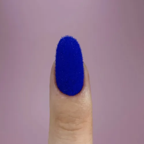 Бархатная пудра для ногтей Easy Fluffy Blue синяя 3 г