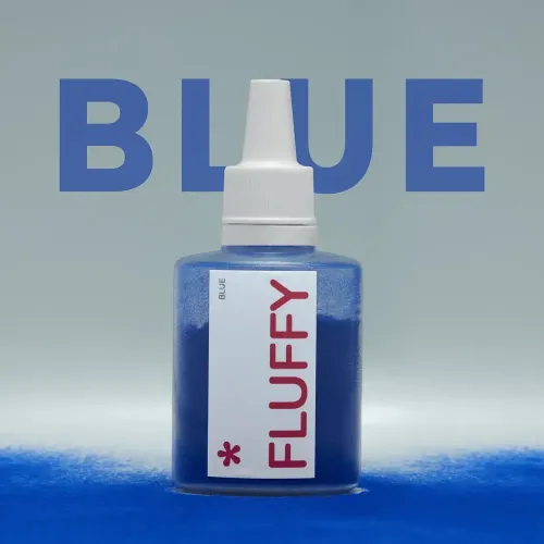 Бархатная пудра для ногтей Easy Fluffy Blue синяя 3 г