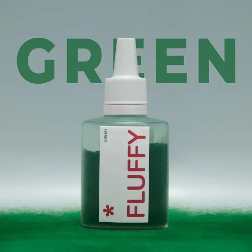 Бархатная пудра для ногтей Easy Fluffy Green зеленая 3 г