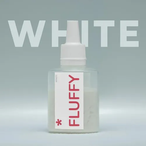 Бархатная пудра для ногтей Easy Fluffy White белая 3 г