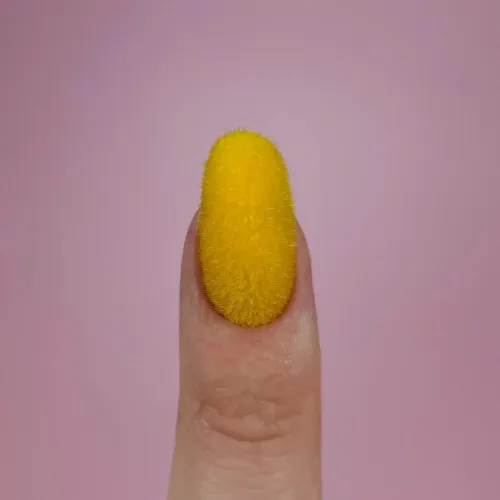 Бархатная пудра для ногтей Easy Fluffy Yellow желтая 3 г