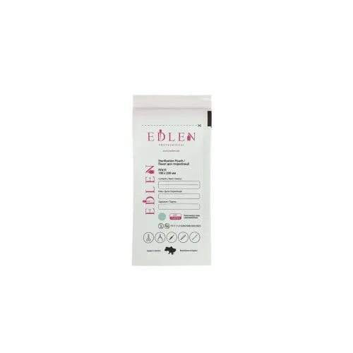 Kraft bags for air and steam sterilization (white) 100x200 mm, 100 pcs EDLEN