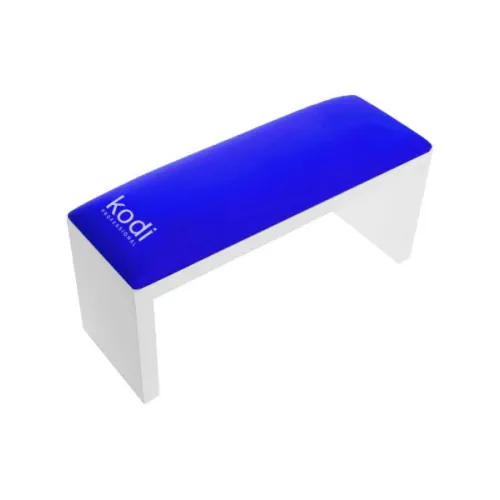 Armrest for manicure on white legs Kodi Professional color: Electric blue