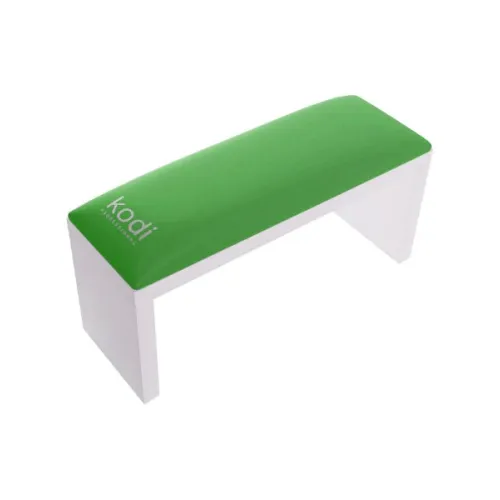 Armrest for manicure on white legs Kodi Professional color: Green