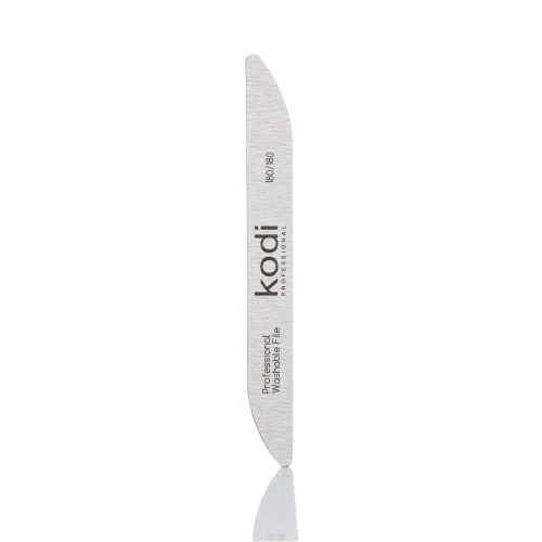 Boomerang nail file, abrasiveness 180/180, color: gray, size: 178*19.5*4 mm Kodi Professional