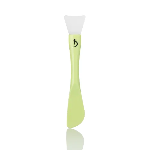 Double-ended plastic mask brush with a silicone tip on one side, color: green, Kodi Professional
