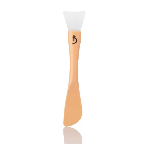 Double-ended plastic mask brush with a silicone tip on one side, color: natural, Kodi Professional
