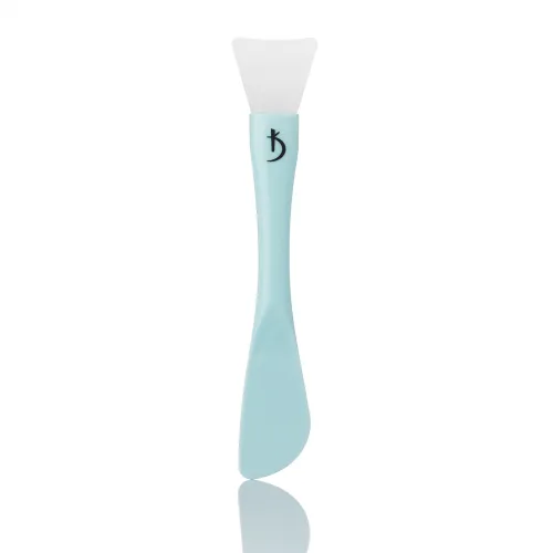 Double-ended plastic mask brush with a silicone tip on one side, color: white, Kodi Professional