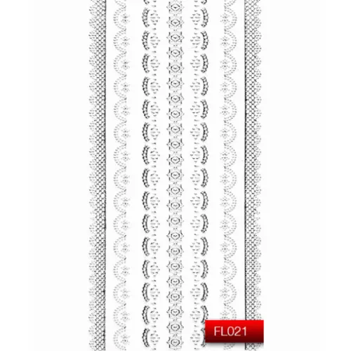  Nail Art Stickers FL021 Silver Kodi Professional