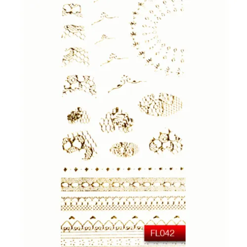  Nail Art Stickers FL042 Gold Kodi Professional