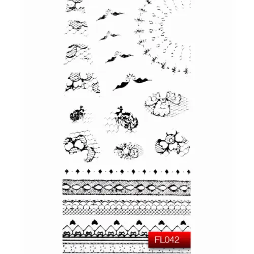  Nail Art Stickers FL042 Silver Kodi Professional