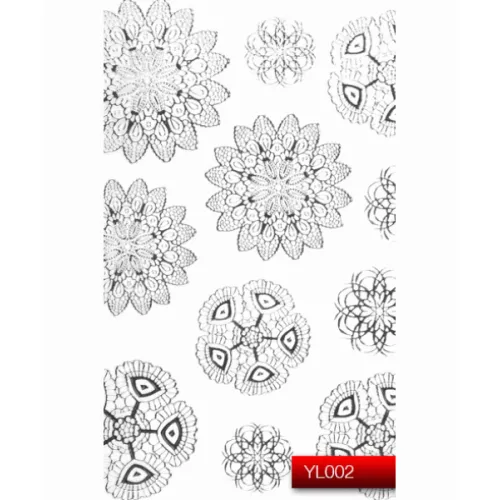  Nail Art Stickers YL002 Silver Kodi Professional