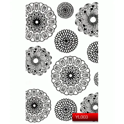  Nail Art Stickers YL003 Black Kodi Professional
