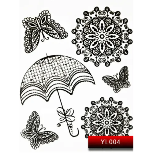  Nail Art Stickers YL004 Black Kodi Professional