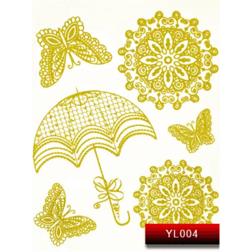 Nail Art Stickers YL004 Gold Kodi Professional