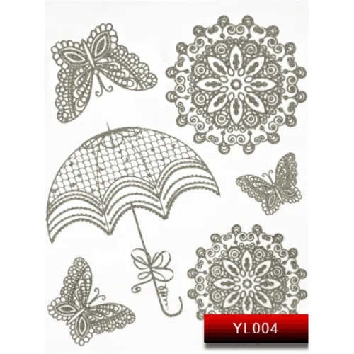  Nail Art Stickers YL004 Silver Kodi Professional