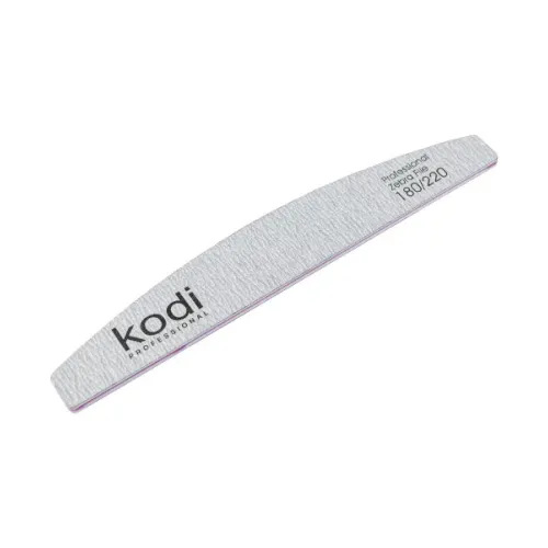 No. 128 Crescent-shaped nail file, abrasiveness 180/220, Kodi Professional