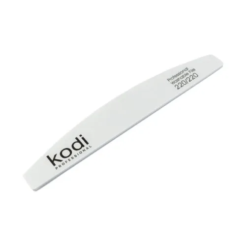 No. 13 Crescent-shaped nail file, abrasiveness 220/220, Kodi Professional