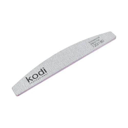 No. 130 Crescent-shaped nail file, abrasiveness 120/180, Kodi Professional