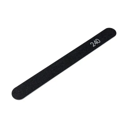 No. 185 Straight-shaped replaceable abrasives to the base for manicure, abrasivesness 240 color: black dimensions: 178 * 19 mm (25 pcs / pack) Kodi Professional