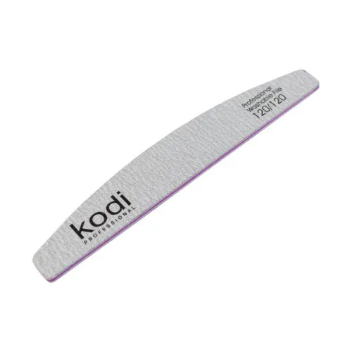 No. 90 Crescent-shaped nail file, abrasiveness 120/120, Kodi Professional