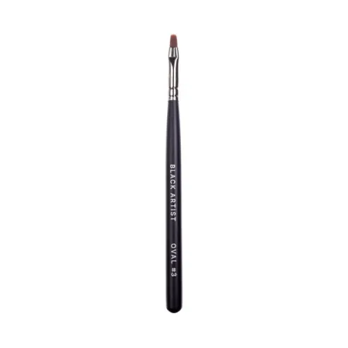 Oval Brush #3 for gel nail modeling in the shape of an oval (handle: black pile: nylon) Kodi Professional