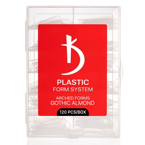 Reusable plastic forms for nail extension Arched forms Gothic Almond Kodi Professional quantity: 120 pcs/pack