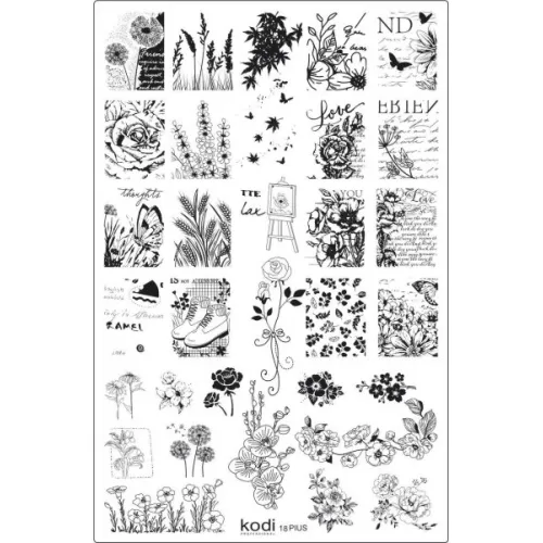 Stamping plate Plus size series size 9.5 * 14.5 No. 18 Kodi Professional