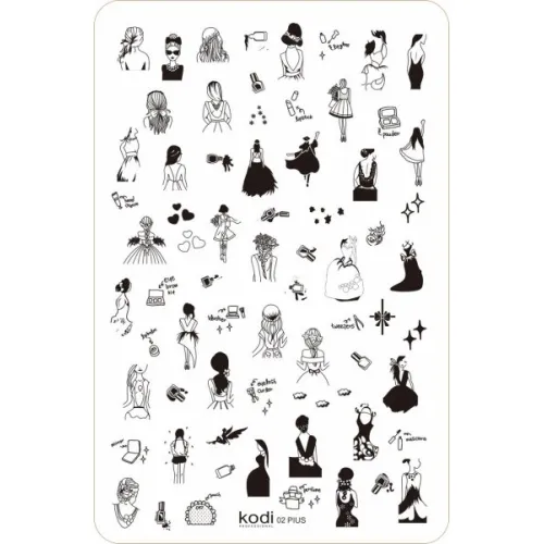 Stamping plate Plus size series size 9.5 * 14.5 No. 02 Kodi Professional