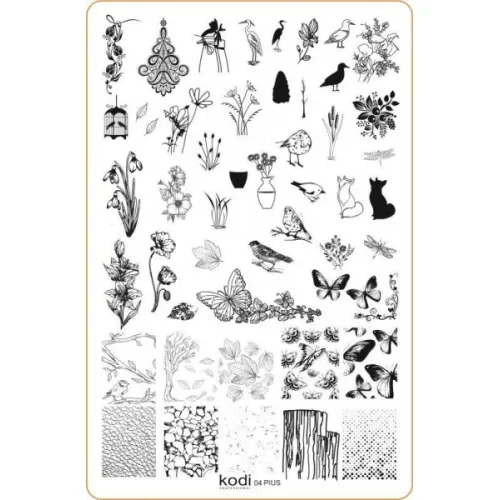 Stamping plate Plus size series size 9.5 * 14.5 No. 04 Kodi Professional