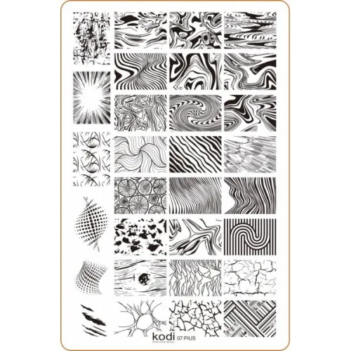 Stamping plate Plus size series size 9.5 * 14.5 No. 07 Kodi Professional