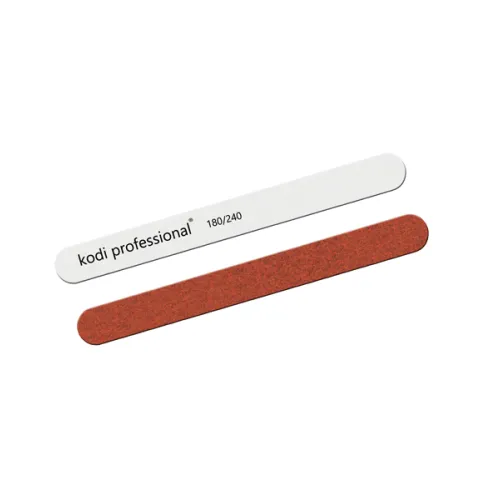 Straight nail file White/Brown Kodi Professional, abrasiveness 180/240