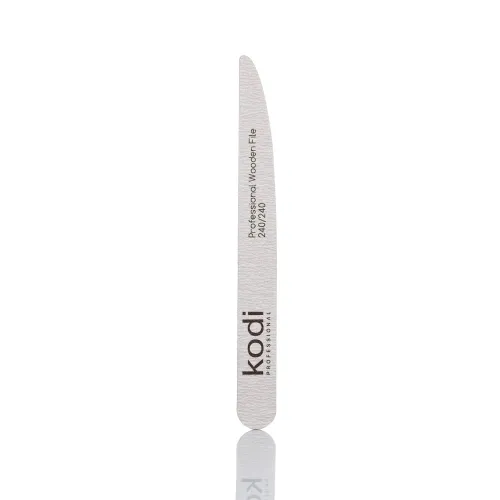 Wedge nail file, abrasiveness 240/240, color: gray, size: 178*19*1.6 mm Kodi Professional