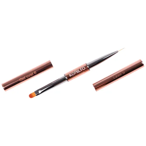 Brush Komilfo Rose Gold Double Oval 6 (Nylon)/Liner 9 (Nylon)