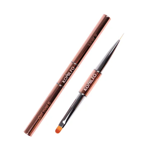 Brush Komilfo Rose Gold Double Oval 6 (Nylon)/Liner 9 (Nylon)