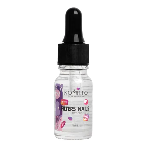 Komilfo Dry Cuticle Oil Filters Nails (with shimmer), 10 ml