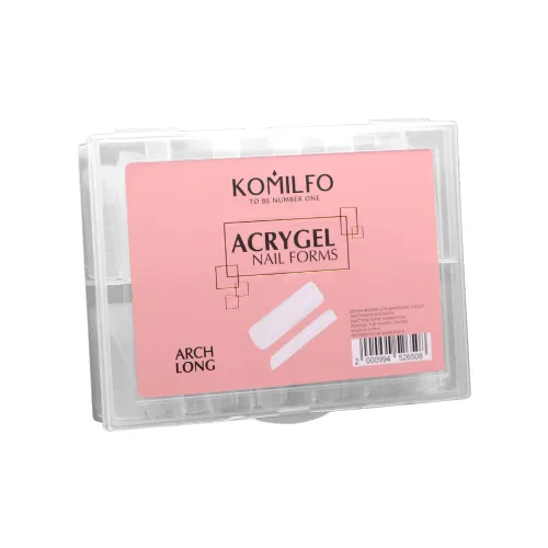 Komilfo Acryl Gel Top Nail Forms - Long Arch, 130 pieces