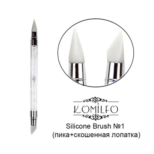 Silicone Brush Komilfo Silicone Brush No. 1 (pike + beveled blade)