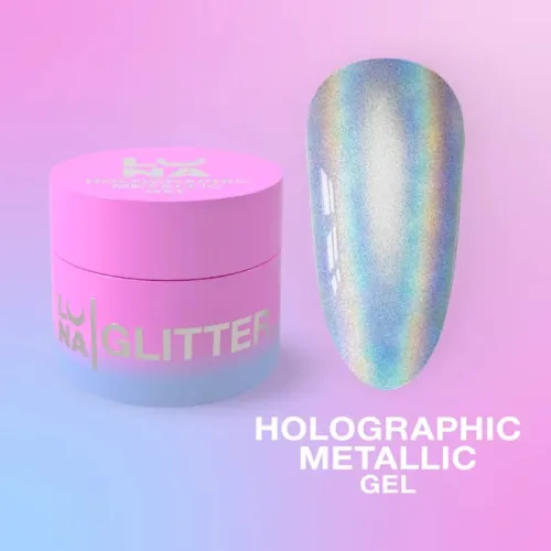 Гель-краска для ногтей Holographic Metallic Gel 5 ml LUNAmoon
