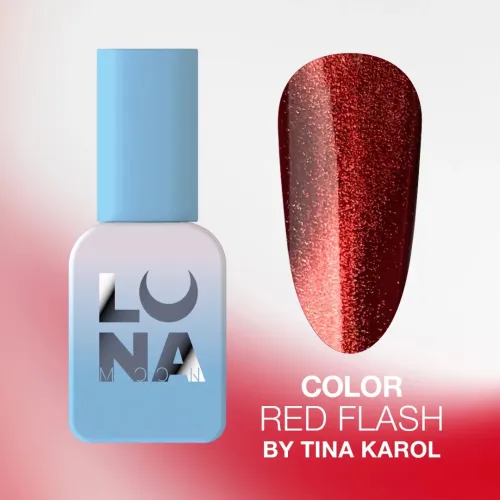 Gel Polish Color Red Flash By Tina Karol 13 ml LUNAmoon