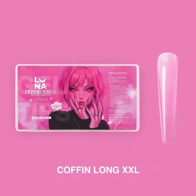 Gel Tips Coffin Long XXL (240 pcs) LUNAmoon