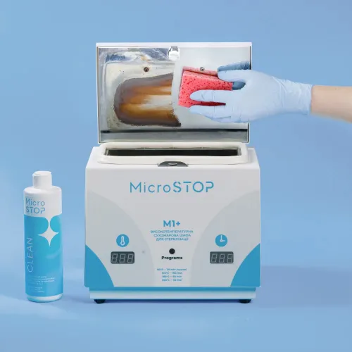 Universal cleaner for dry heat sterilizers and manicure instruments Clean MicroStop, 500 ml