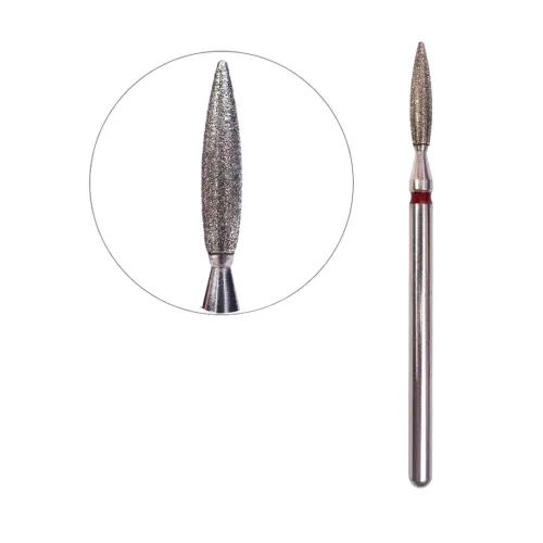 Diamond nozzle flame red (2,3*10 mm) NAILS OF THE DAY
